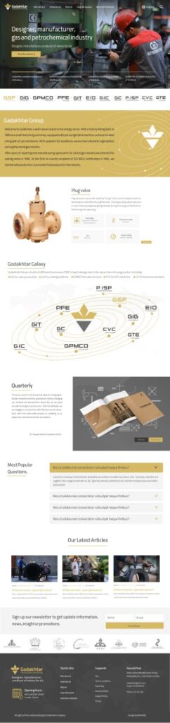 Goudakhtar Bilingual Website desktop project view