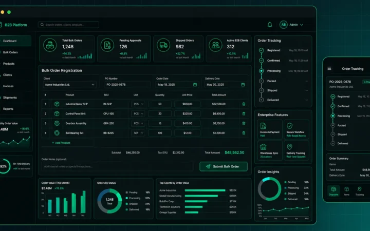 Design and Development of a Comprehensive B2B Ordering Platform